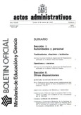 Boletín Oficial del Ministerio de Educación y Ciencia año 1992-1. Actos Administrativos. Números del 1 al 30 más 4 números extraordinarios