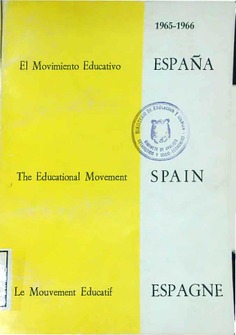 España. El Movimiento Educativo durante el año escolar 1965-1966