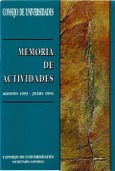 Memoria actividades. Agosto 1993 - julio 1994