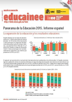 Boletín de educación educainee nº 45. Panorama de la Educación 2015. Informe español