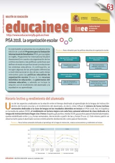 Boletín de educación educainee nº 63. PISA 2018. La organización escolar