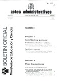 Boletín Oficial del Ministerio de Educación y Ciencia año 1994-1. Actos Administrativos. Números del 1 al 17 y 3 números extraordinarios