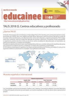 Boletín de educación educainee nº 54. TALIS 2018 (I) Centros educativos y profesorado