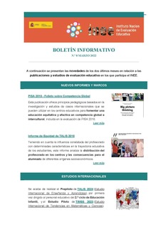 Boletín Informativo INEE N.º 8 marzo 2022