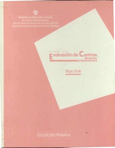 Plan EVA. Carpeta de educación secundaria, plan de evaluación de centros docentes : niveles no universitarios, curso 1993-1994