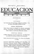 Revista nacional de educación nº 20. Agosto 1942