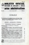 Boletín Oficial del Ministerio de Educación y Ciencia año 1982-2. Actos Administrativos. Números del 14 al 26 más 1 número extraordinario e índices 1º y 2º trimestres