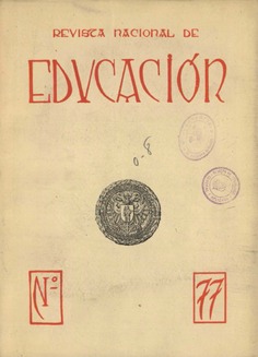 Revista nacional de educación nº 77. 1948