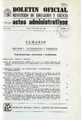 Boletín Oficial del Ministerio de Educación y Ciencia año 1982-1. Actos Administrativos. Números del 1 al 13 e índice 4º trimestre 1981
