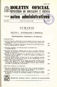 Boletín Oficial del Ministerio de Educación y Ciencia año 1982-3. Actos Administrativos. Números del 27 al 39 e índices 2º y 3º trimestres