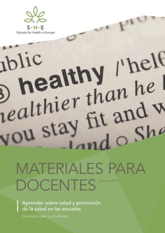 Materiales para docentes. Aprender salud y promoción de la salud en las escuelas. Conceptos claves y actividades. Octubre 2019