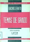 Temas de exámenes de Grado Elemental de Bachillerato, Latín 1960