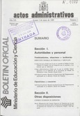 Boletín Oficial del Ministerio de Educación y Ciencia año 1989. Actos Administrativos. Números del 1 al 52 más 3 números extraordinarios