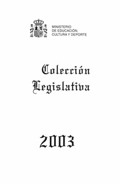 Colección legislativa año 2003