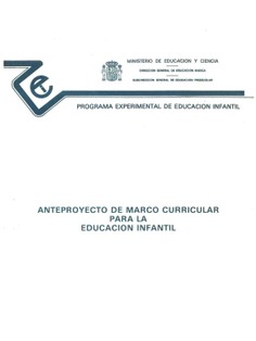 Anteproyecto de Marco Curricular para la Educación Infantil