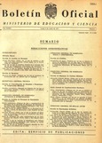 Boletín Oficial del Ministerio de Educación y Ciencia año 1971-1. Resoluciones Administrativas. Números del 1 al 25 más 1 número extraordinario e índice 1º trimestre