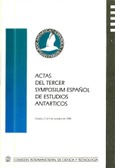 Actas del tercer symposium español de estudios antárticos. Gredos, 3 al 5 de octubre de 1989