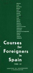 Courses for foreigners in Spain 1980-1981