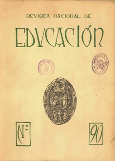 Revista nacional de educación nº 90. 1949