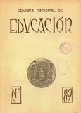 Revista nacional de educación nº 89. 1949