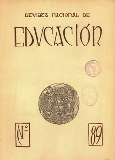 Revista nacional de educación nº 89. 1949