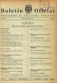 Boletín Oficial del Ministerio de Educación Nacional año 1958-1. Resoluciones Administrativas. Números del 1 al 26