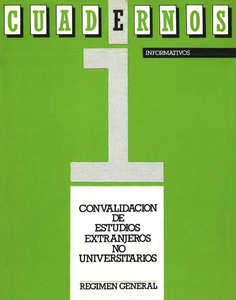 Convalidación de estudios extranjeros no universitarios. Régimen general