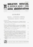 Boletín Oficial del Ministerio de Educación y Ciencia año 1978-3. Actos Administrativos. Números del 27 al 39 más 1 suplemento e índice 3º trimestre