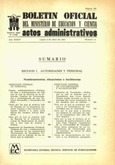 Boletín Oficial del Ministerio de Educación y Ciencia año 1973-2. Actos Administrativos. Números del 14 al 26 e índice 2º trimestre