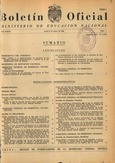 Boletín Oficial del Ministerio de Educación Nacional año 1966-1. Resoluciones Administrativas. Números del 1 al 26 e índice 1º trimestre