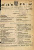 Boletín Oficial del Ministerio de Educación Nacional año 1966-2. Resoluciones Administrativas. Números del 27 al 52 e índice 2º trimestre