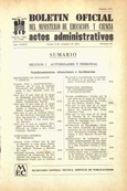 Boletín Oficial del Ministerio de Educación y Ciencia año 1972-4. Actos Administrativos. Números del 40 al 52 e índice 4º trimestre