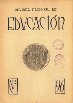 Revista nacional de educación nº 96. 1950