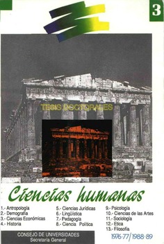 Tesis doctorales. Tomo III: ciencias humanas 1976-77/1988-89