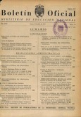 Boletín Oficial del Ministerio de Educación Nacional año 1961-3. Resoluciones Administrativas. Números del 53 al 78 e índice 3º trimestre