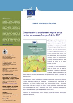 Boletín informativo Eurydice nº 4. Cifras clave de la enseñanza de lenguas en los centros escolares de Europa - Edición 2017