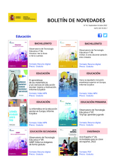 Boletín de novedades nº 41. Septiembre-Octubre 2022. Ministerio de Educación y Formación Profesional