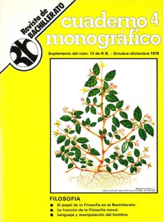 Revista de Bachillerato nº 12. Cuaderno monográfico 4. Octubre - Diciembre 1979