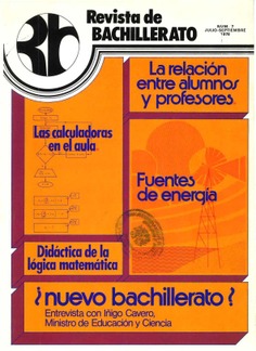 Revista de Bachillerato nº 7. Julio - Septiembre 1978