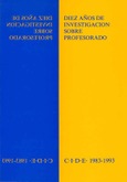 Diez años de investigación sobre profesorado. 1983-1993