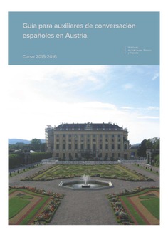 Guía para auxiliares de conversación españoles en Austria. Curso 2015-2016