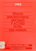 Títulos universitarios oficiales y acceso entre los mismos, 1995
