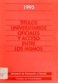 Títulos universitarios oficiales y acceso entre los mismos, 1995