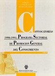 Programa sectorial de promoción general del conocimiento, convocatorias 1990-1991
