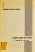 Cuestionarios y orientaciones pedagógicas del Plan de Estudios de la Formación Profesional de Primer Grado