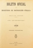 Boletín Oficial del Ministerio de Instrucción Pública y Bellas Artes. Año 1926. Primer semestre. Números del 1 al 52