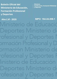 Boletín Oficial del Ministerio de Educación, Formación Profesional y Deportes. Año 2025. Actos administrativos. Números del 1 al 4