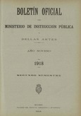 Boletín Oficial del Ministerio de Instrucción Pública y Bellas Artes. Año 1918. Segundo semestre. Números del 53 al 105