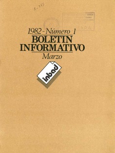 Boletín informativo del INBAD. 1982. Nº 1. Marzo
