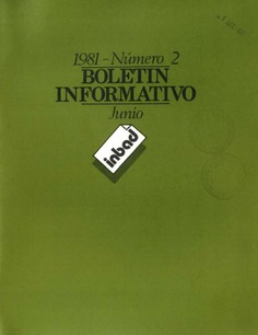 Boletín informativo del INBAD. 1981. Nº 2. Junio